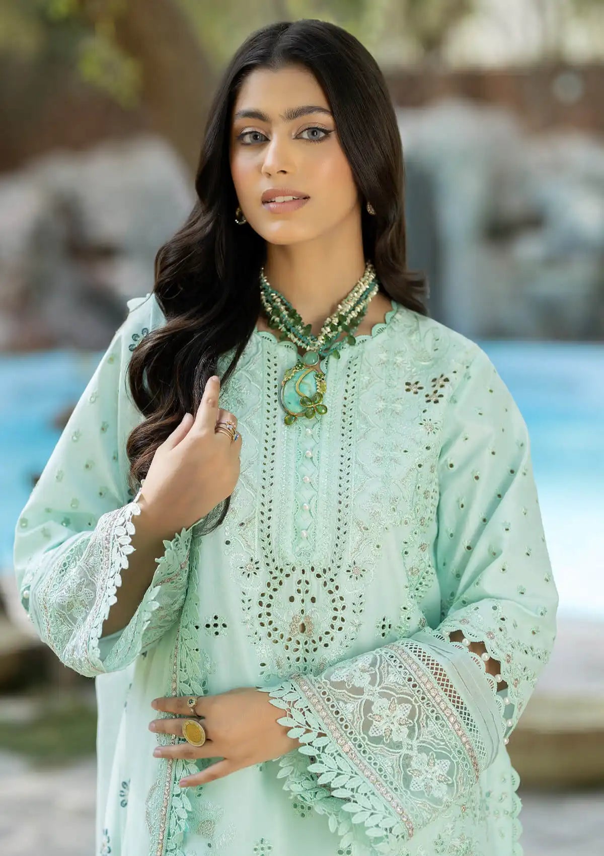 Imrozia Serene Subah-e-Roshan Lawn'24 SL-65 Aarzoo - Mohsin Saeed Fabrics