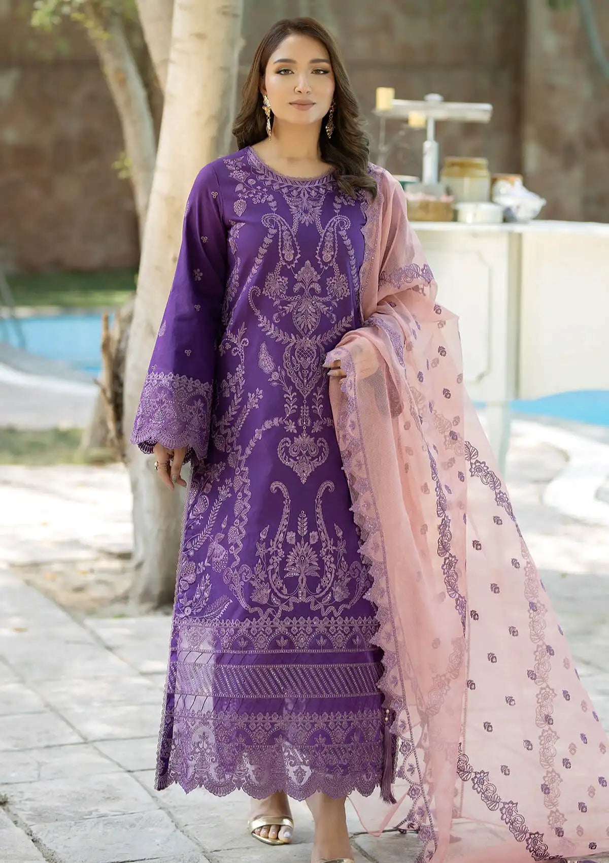 Imrozia Serene Subah-e-Roshan Lawn'24 SL-68 Gulzaar - Mohsin Saeed Fabrics