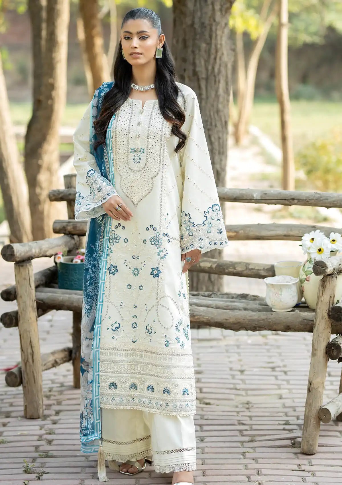 Imrozia Serene Subah-e-Roshan Lawn'24 SL-69 Nigaar - Mohsin Saeed Fabrics