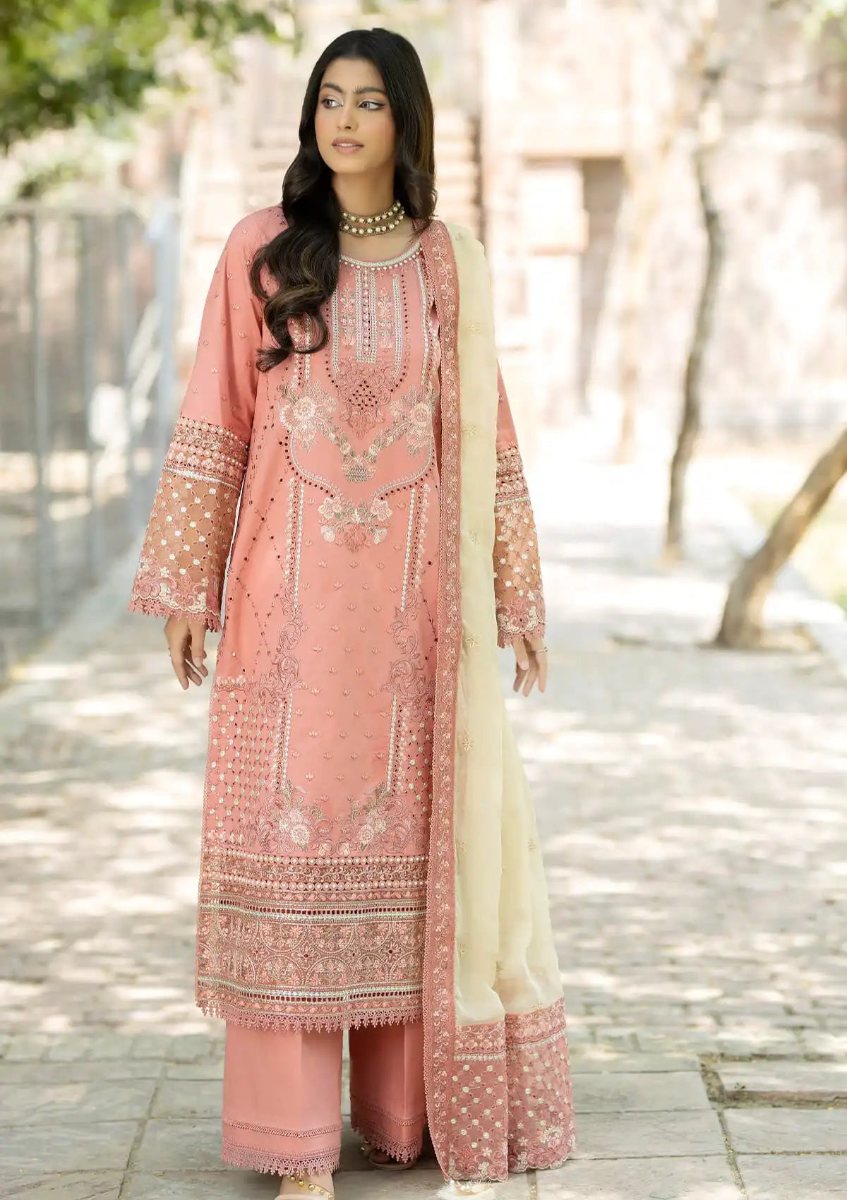 Imrozia Serene Subah-e-Roshan Lawn'24 SL-70 Aaina - Mohsin Saeed Fabrics