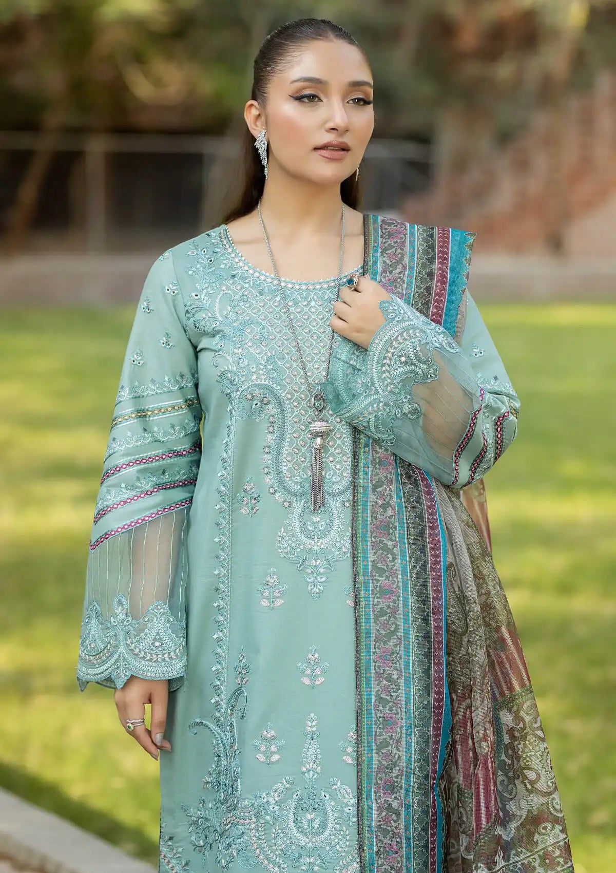 Imrozia Serene Subah-e-Roshan Lawn'24 SL-73 Zaib - Mohsin Saeed Fabrics