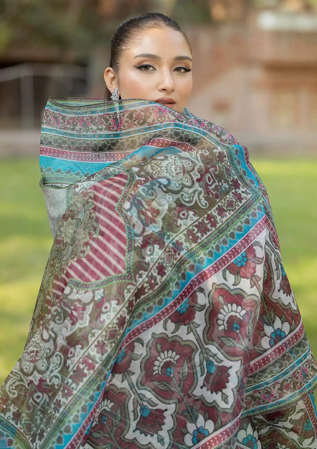 Imrozia Serene Subah-e-Roshan Lawn'24 SL-73 Zaib - Mohsin Saeed Fabrics