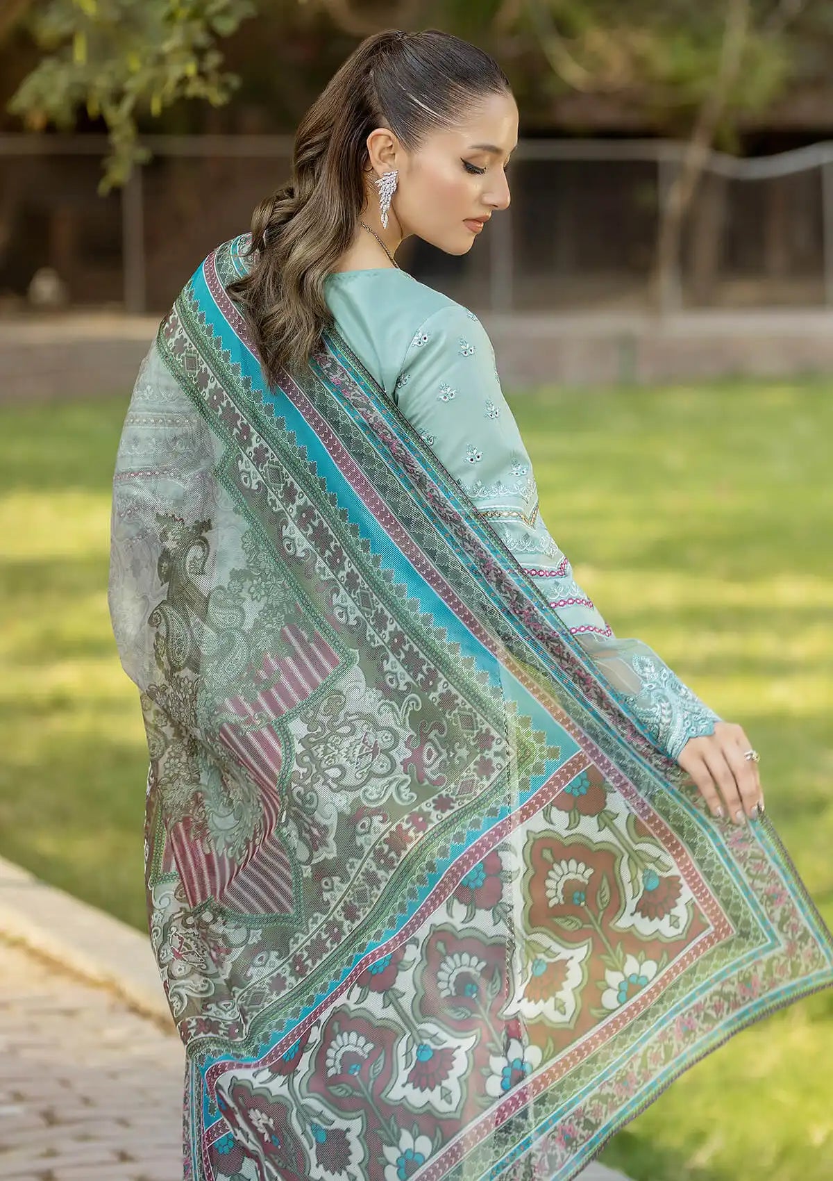 Imrozia Serene Subah-e-Roshan Lawn'24 SL-73 Zaib - Mohsin Saeed Fabrics
