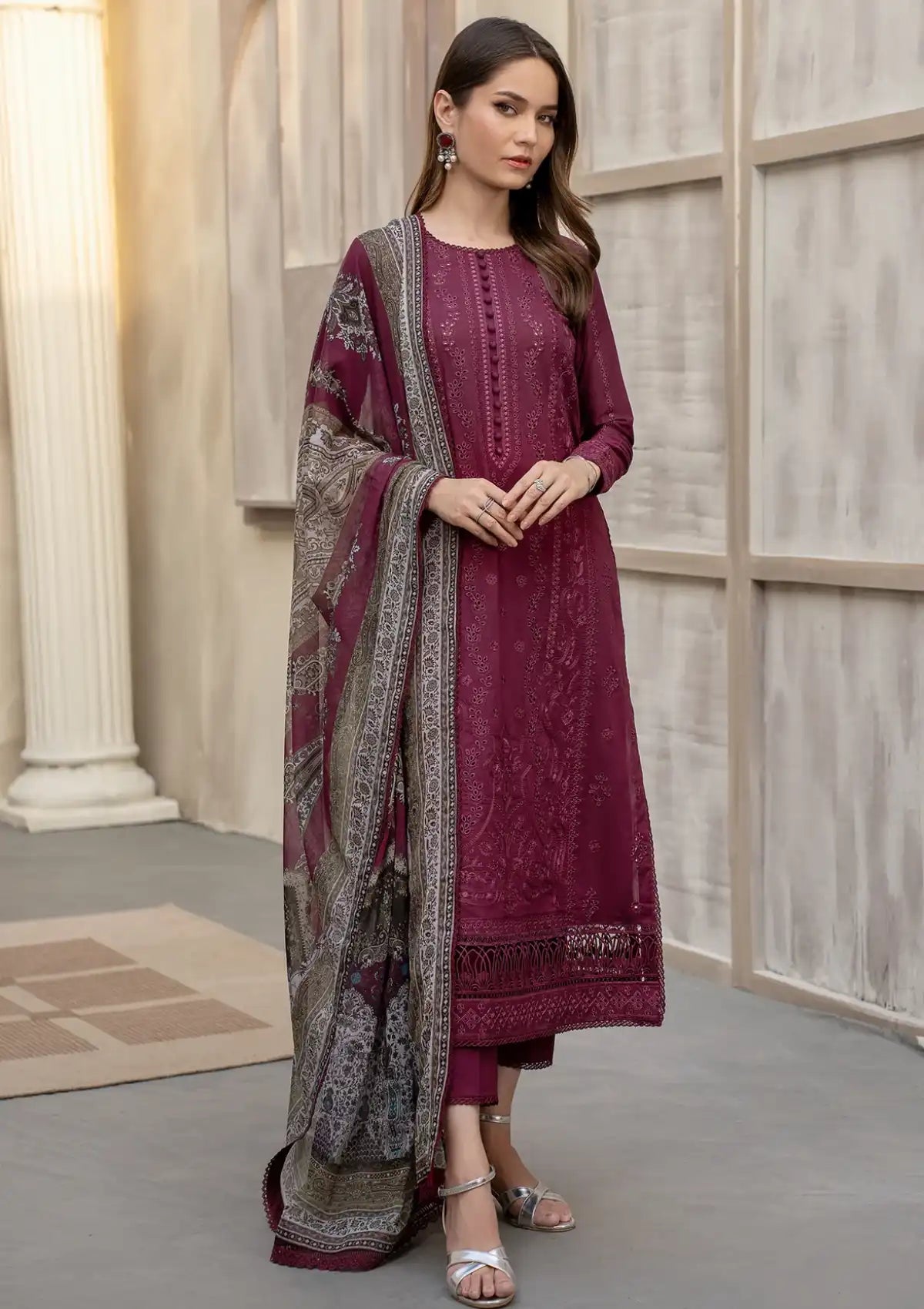 Zarif Festive Lawn'24 ZFL-01-RAHAA - Mohsin Saeed Fabrics