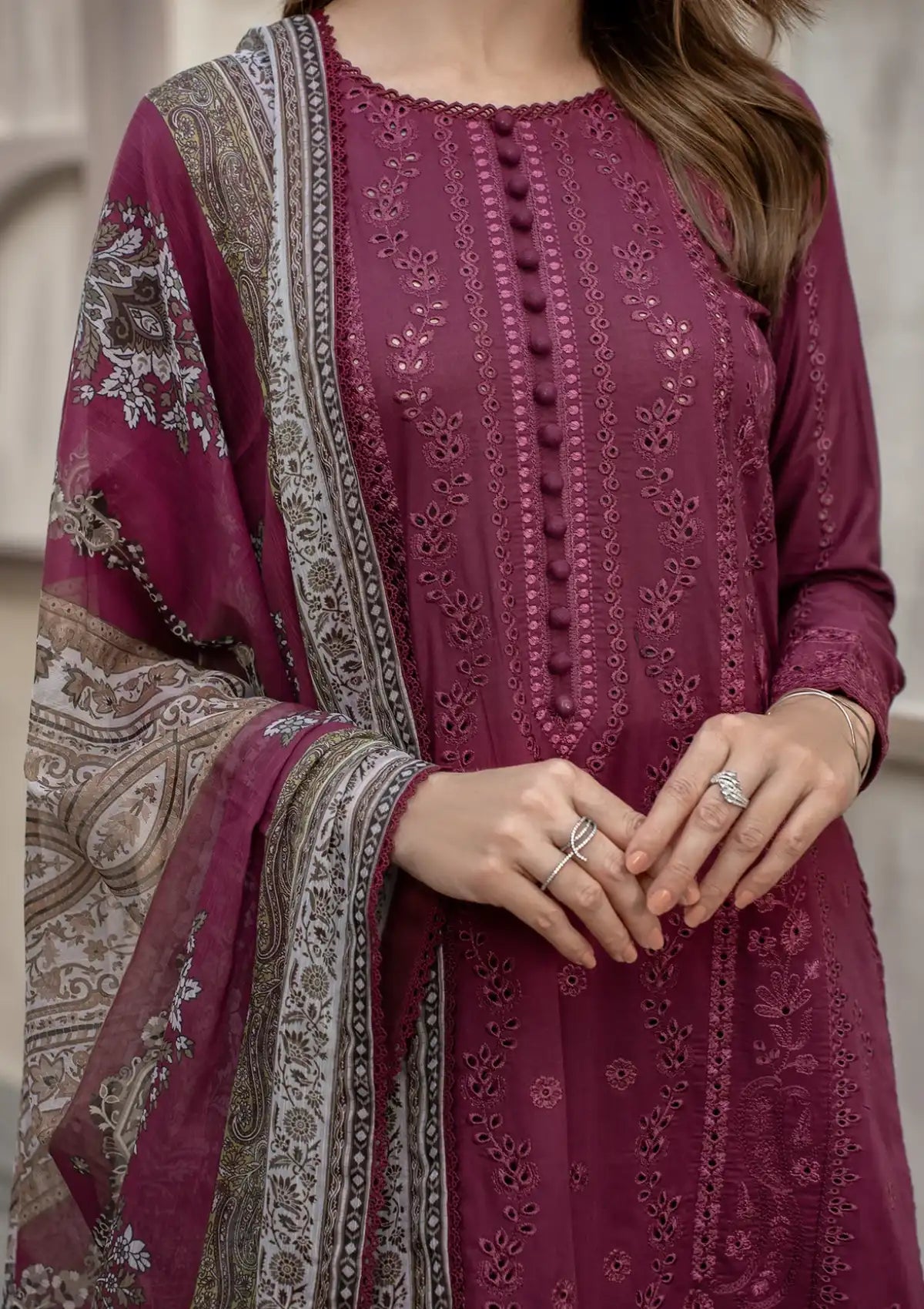Zarif Festive Lawn'24 ZFL-01-RAHAA - Mohsin Saeed Fabrics