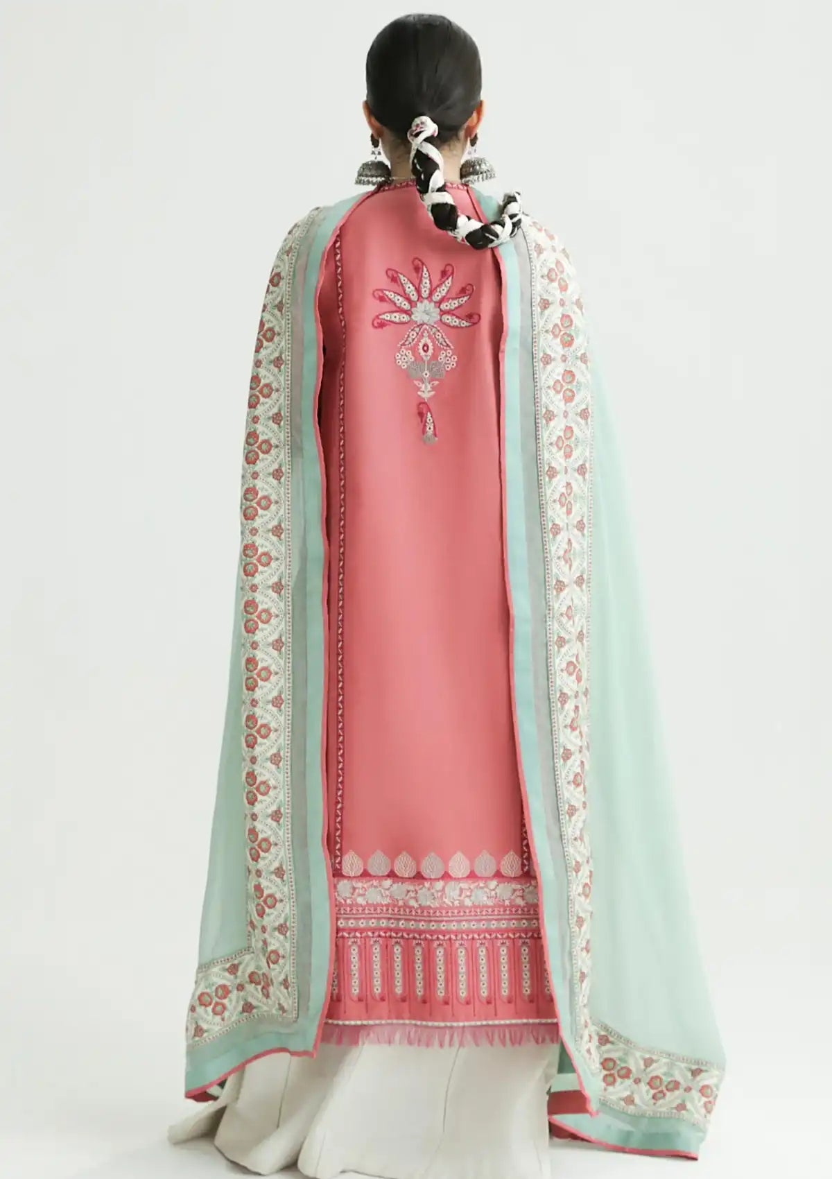 Zara Shahjahan S/S Lawn'24 D-10B-SANDAL - Mohsin Saeed Fabrics