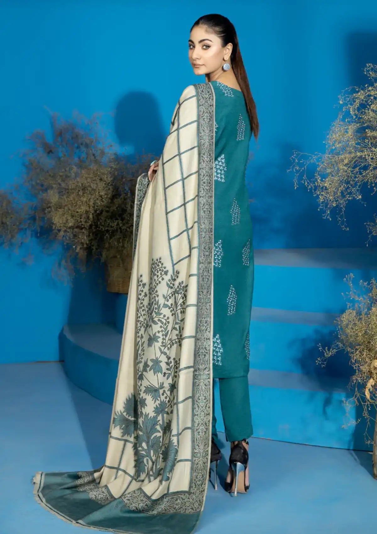 Marjjan Wool Shawl'24 MDS-68 TEAL