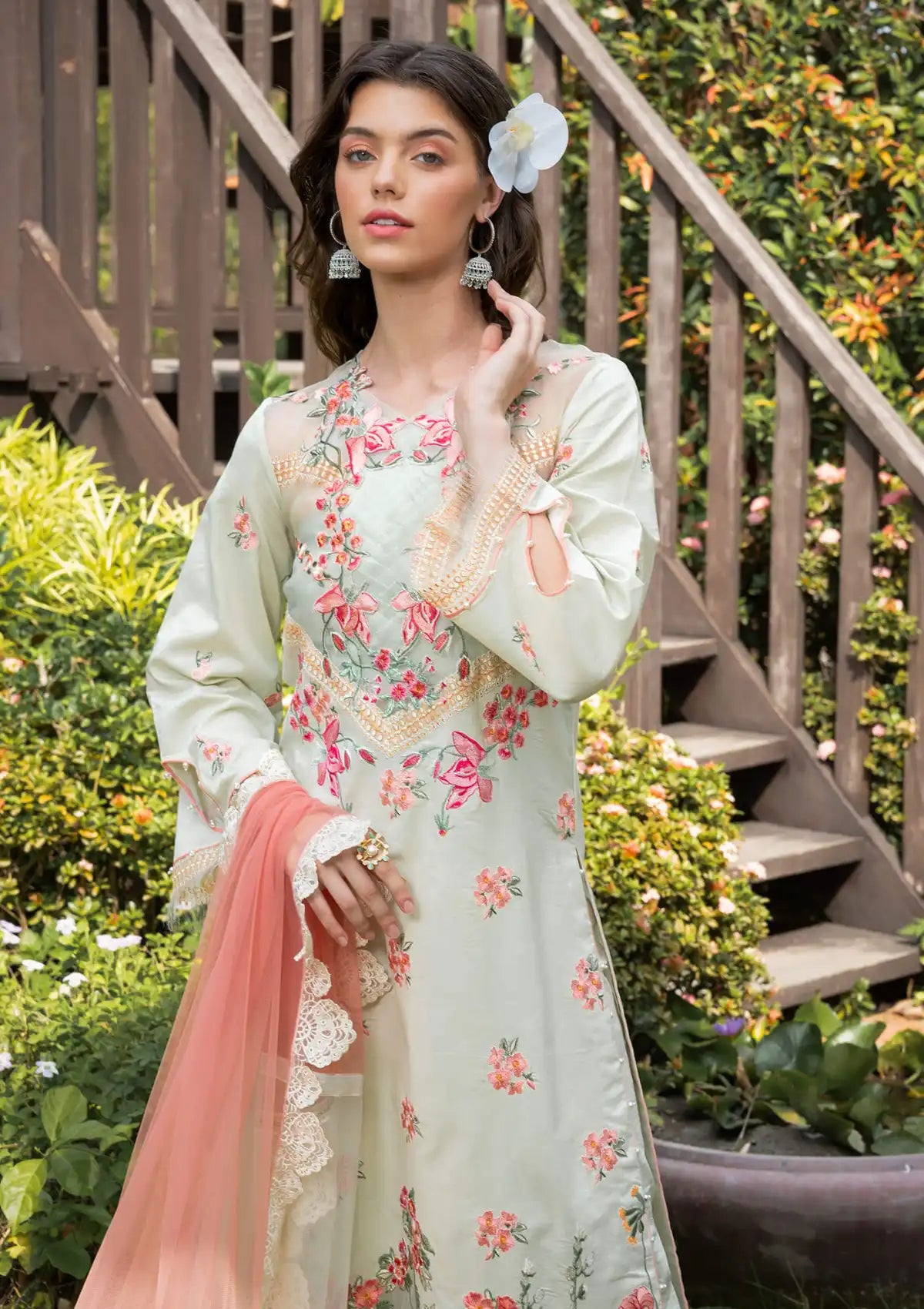 Asifa & Nabeel Rosemary & Ruffles'24 RRL-07 SERENE - Mohsin Saeed Fabrics