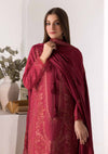 Zoom image of Embroidered Khaddar Front Panel in maroon color.