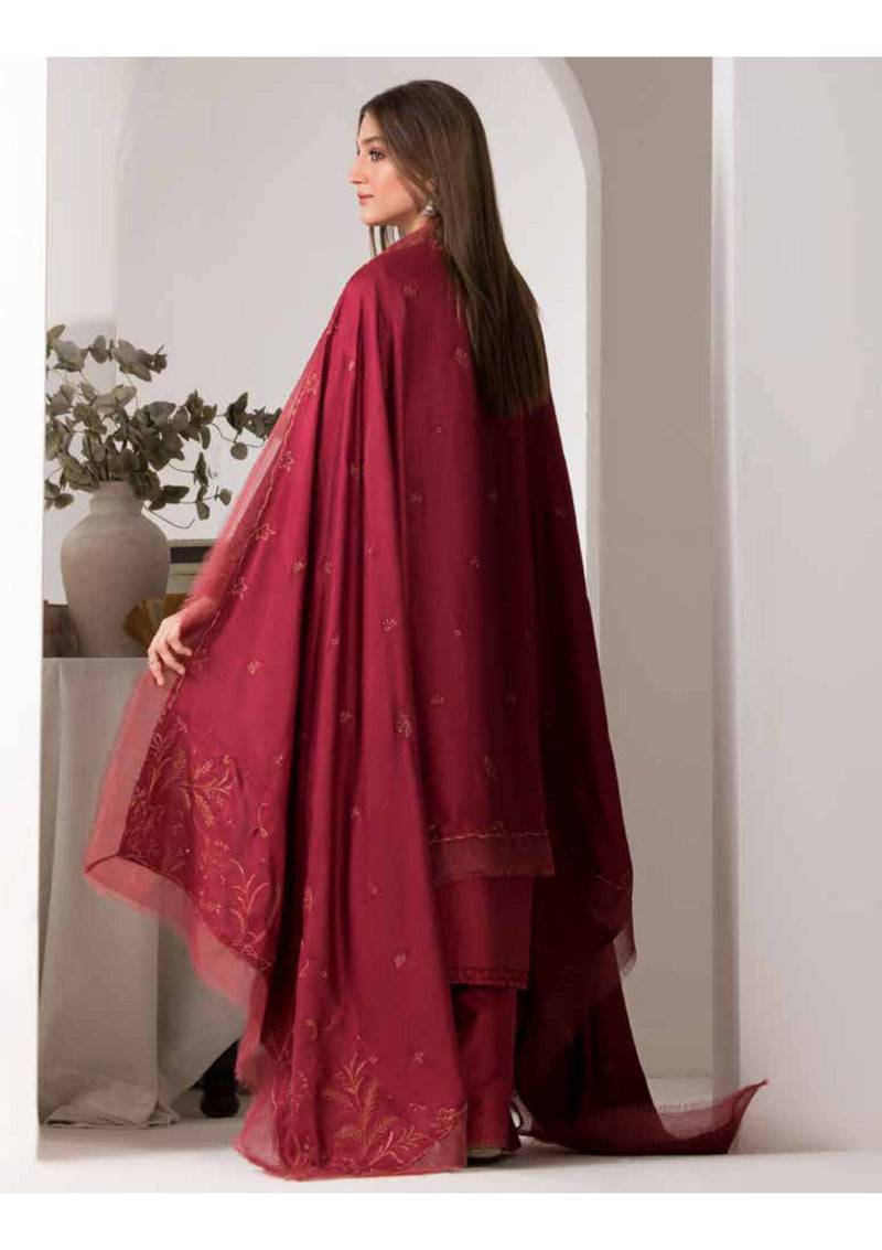 Elegant Embroidered Marina Twill Shawl from Sobia Nazir Winter Shawl'24 D-6A
