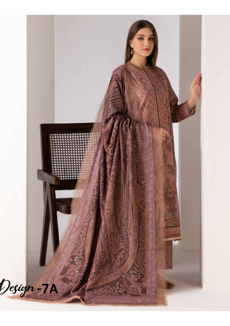 Embroidered Marina Twill Shawl from Sobia Nazir Winter Shawl'24 collection. 