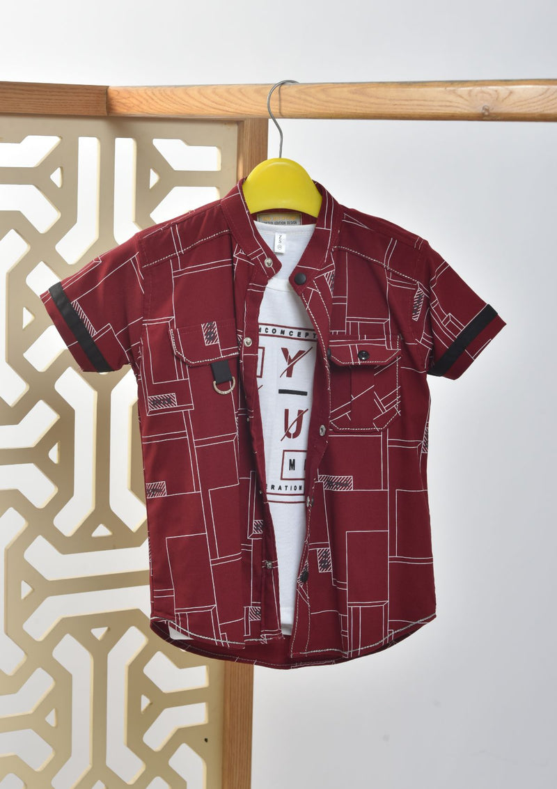 Baby Boy Shirt D7811 Red