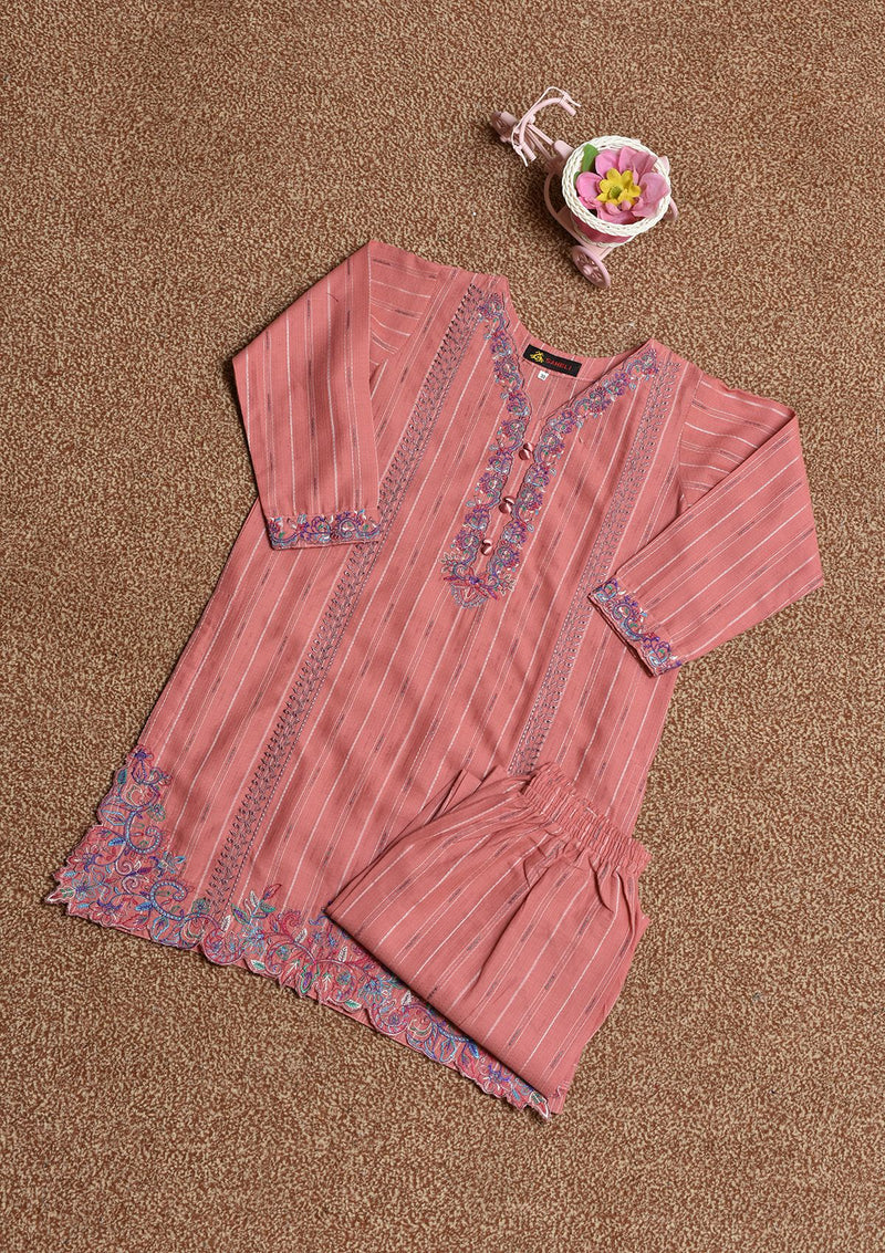 Baby Girl Suit D7924 Pink - Mohsin Saeed Fabrics