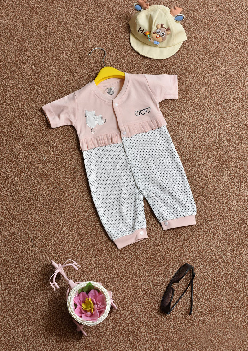 Baby Girl Suit D8027 Pink - Mohsin Saeed Fabrics