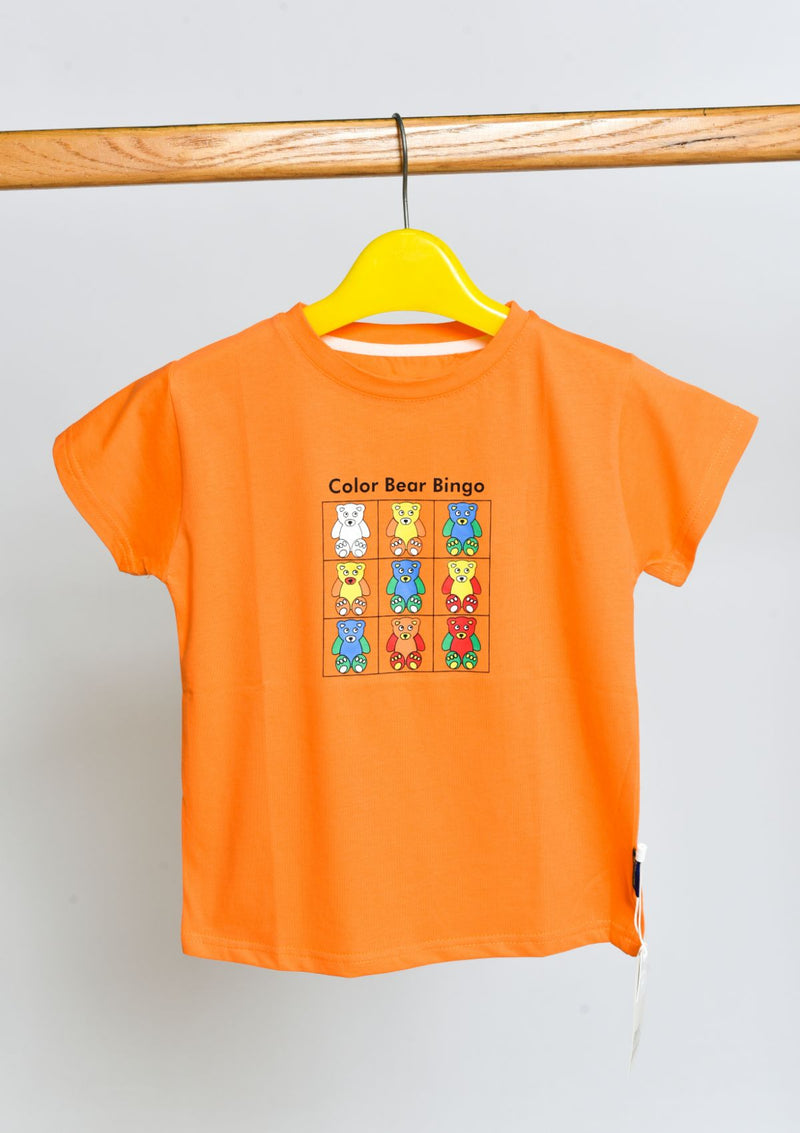 Baby Boy T-Shirt KD8095 Orange - Mohsin Saeed Fabrics