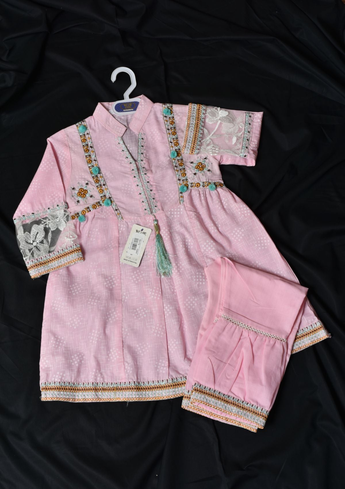 Baby Girl Frock KD8194 Pink - Mohsin Saeed Fabrics