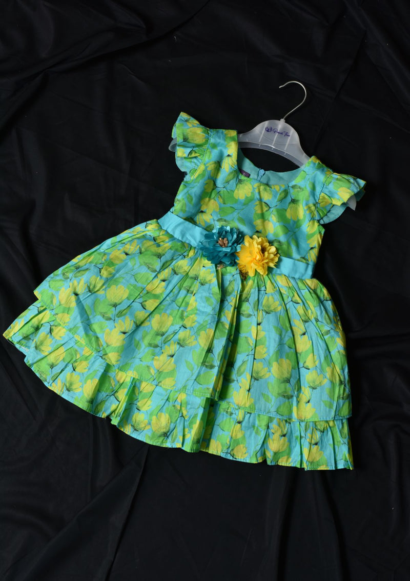 Baby Girl Frock KD8180 Parrot - Mohsin Saeed Fabrics