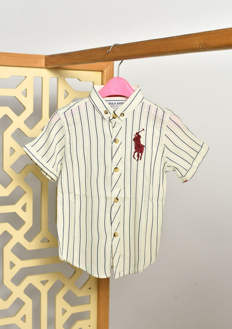 Baby Boy Shirt KD8086 White - Mohsin Saeed Fabrics