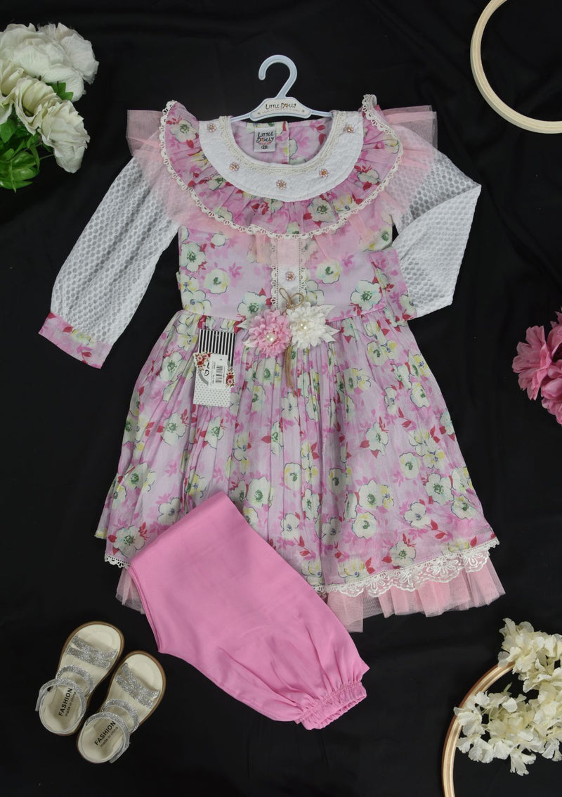 Baby Girl D7711 Pink - Mohsin Saeed Fabrics