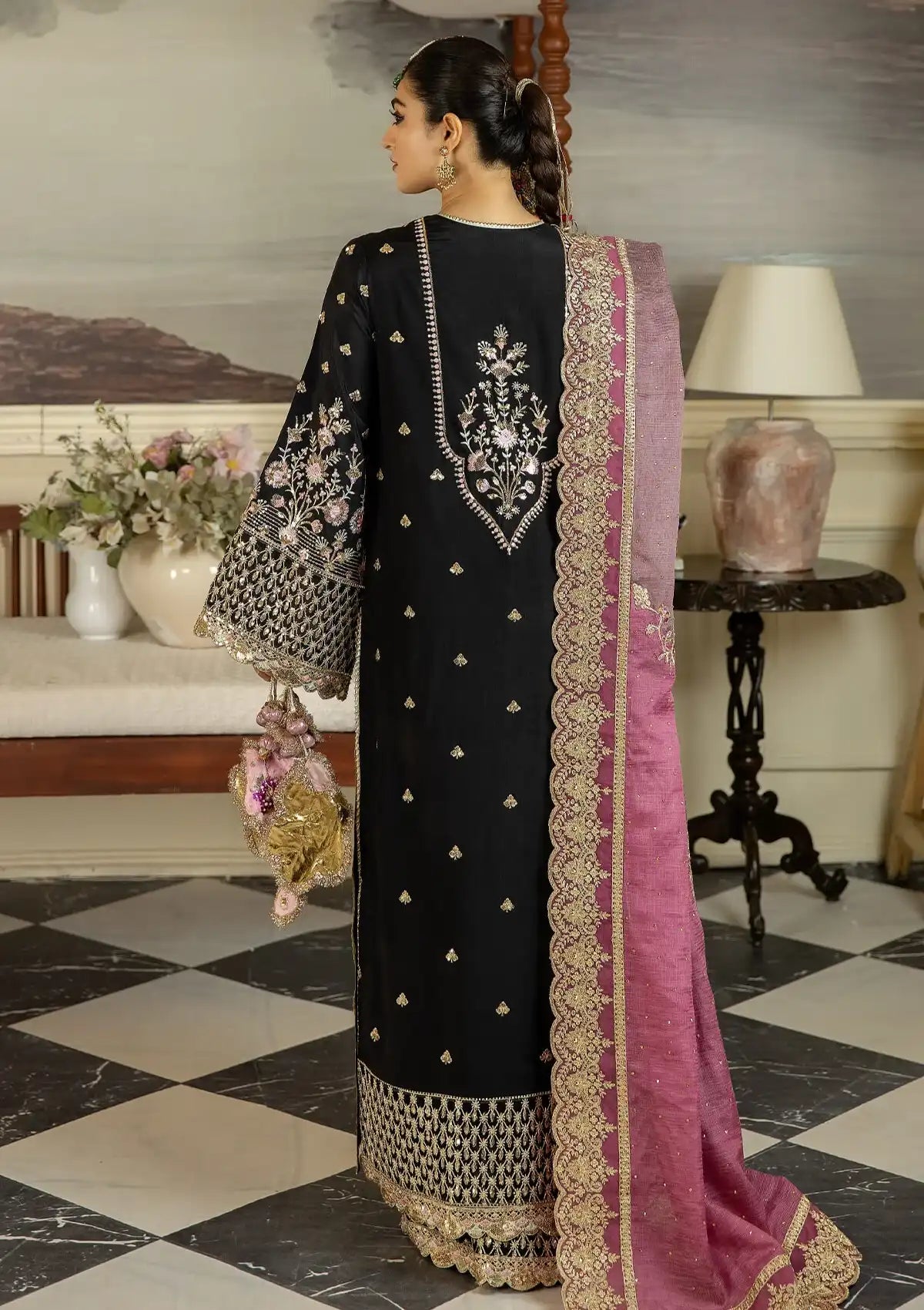 Serene Jahaan Ara Emb Raw Silk'23 SRS-08 Inaayat