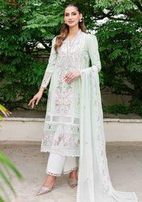 Sable Vogue Shiree Lawn'24 SSC-01 Mint Garden - Mohsin Saeed Fabrics