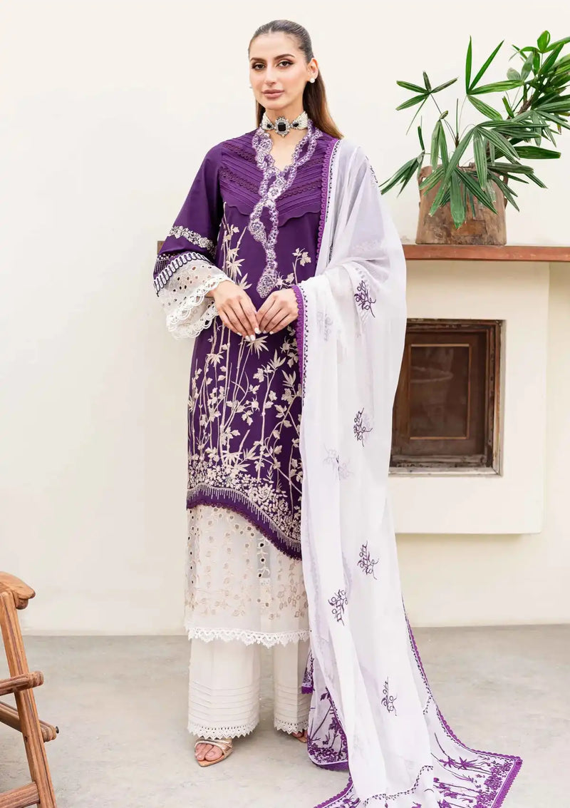 Sable Vogue Shiree Lawn'24 SSC-03 Plum Orchid