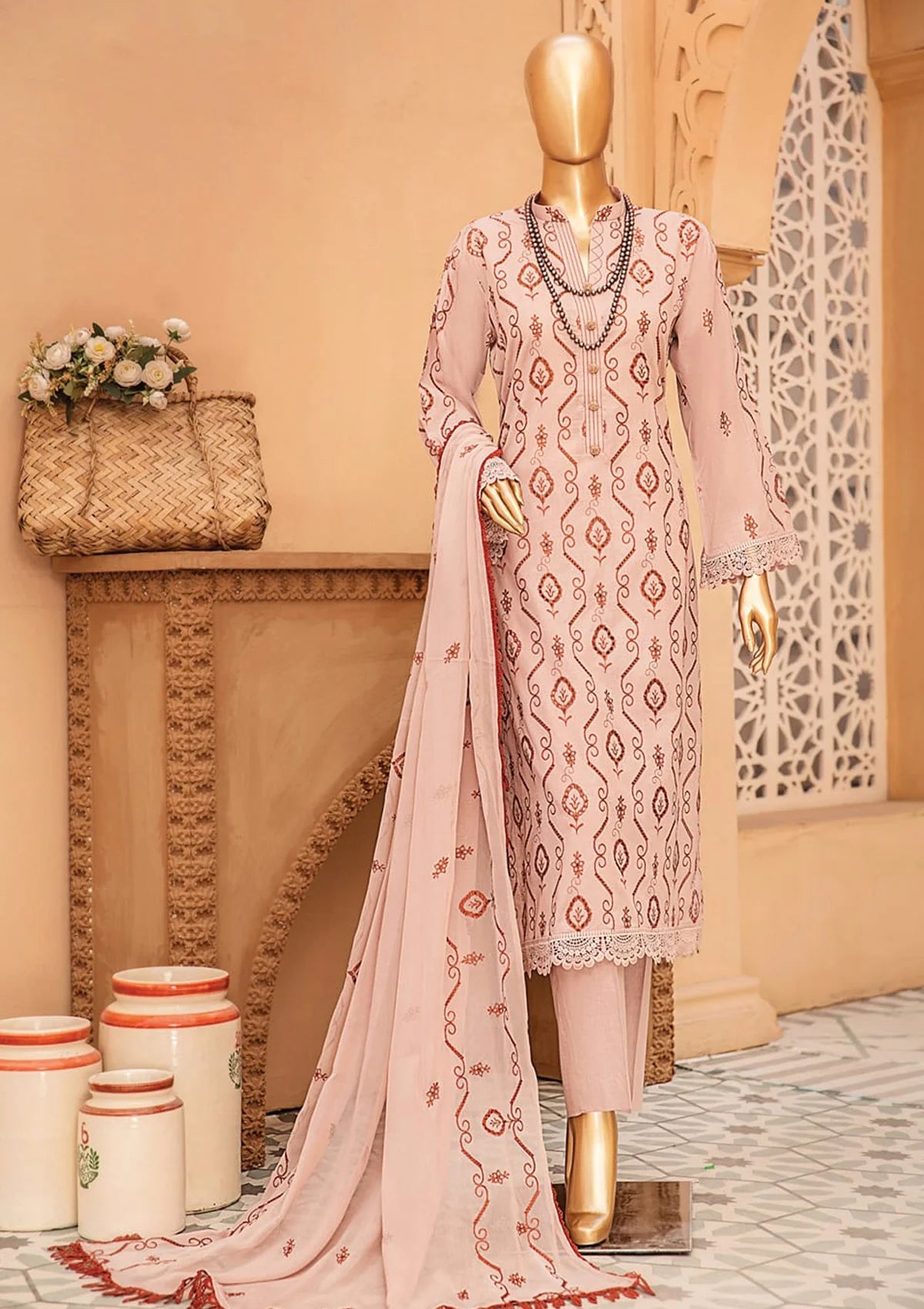 Saleeqah By KZ Lawn'24 Vol-08 D-05 - Mohsin Saeed Fabrics