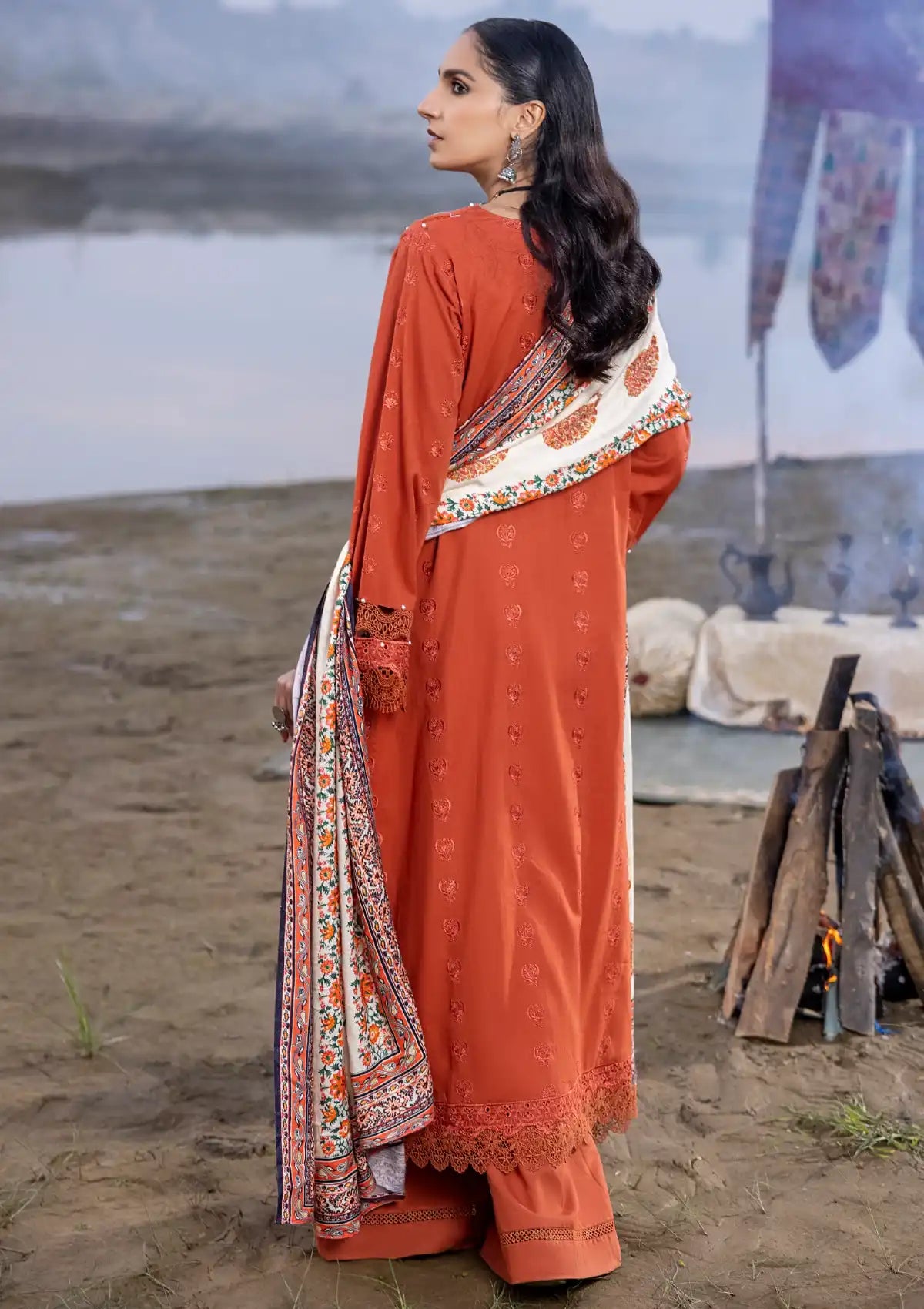 Saraab By Panache Emb Khaddar'23 A-05 - Mohsin Saeed Fabrics