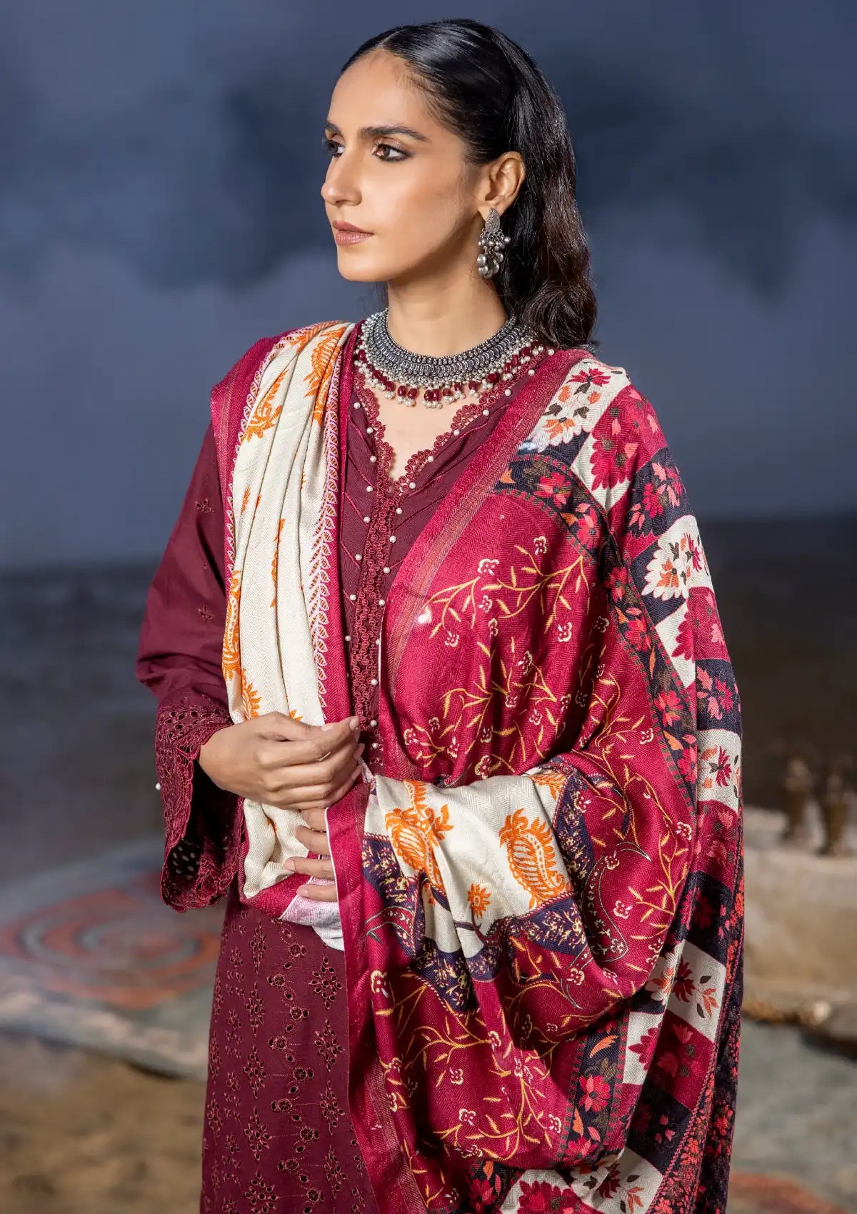 Saraab By Panache Emb Khaddar'23 A-10 - Mohsin Saeed Fabrics
