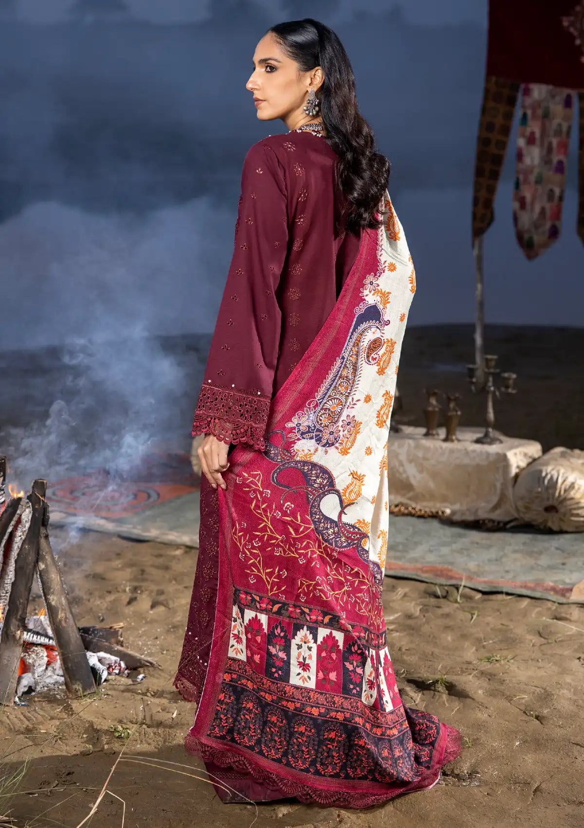 Saraab By Panache Emb Khaddar'23 A-10 - Mohsin Saeed Fabrics