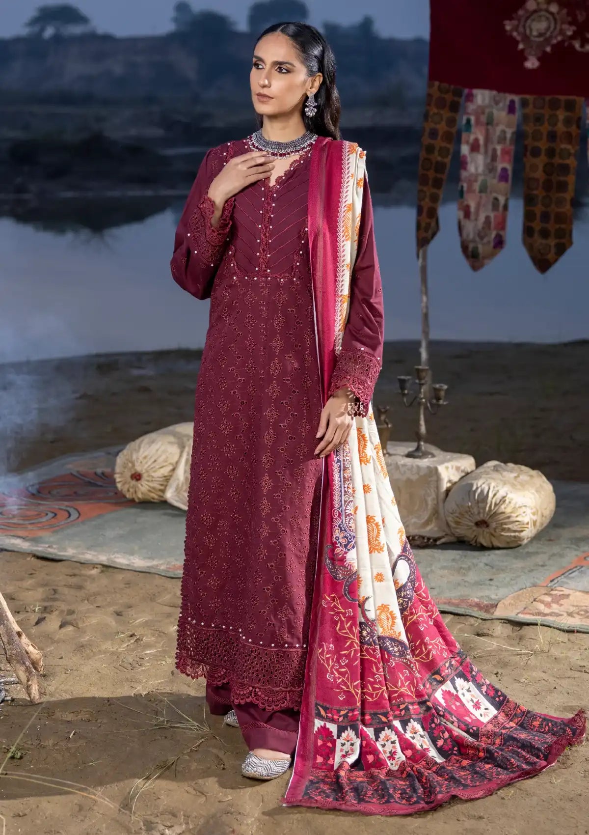 Saraab By Panache Emb Khaddar'23 A-10 - Mohsin Saeed Fabrics