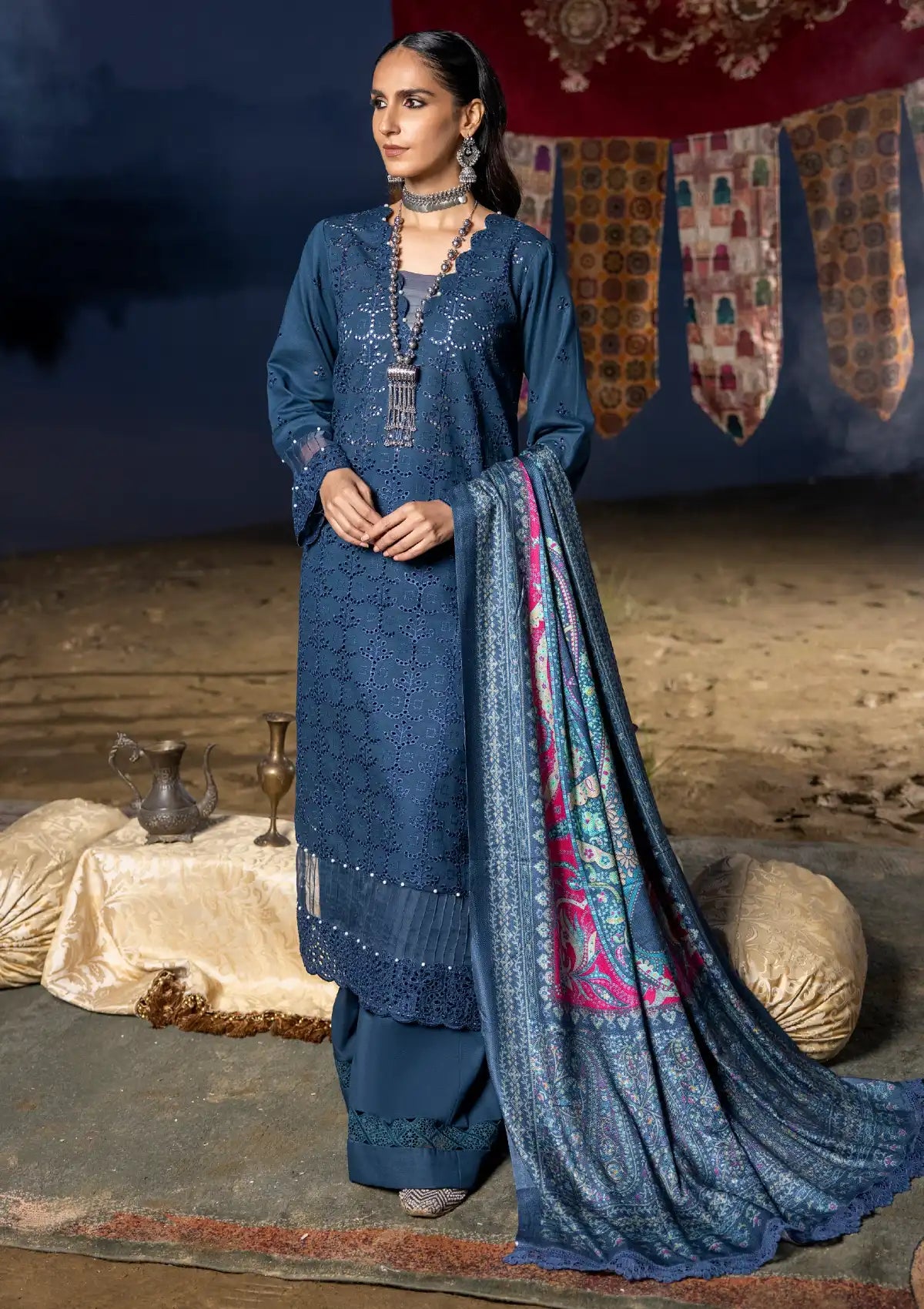 Saraab By Panache Emb Khaddar'23 A-04 - Mohsin Saeed Fabrics