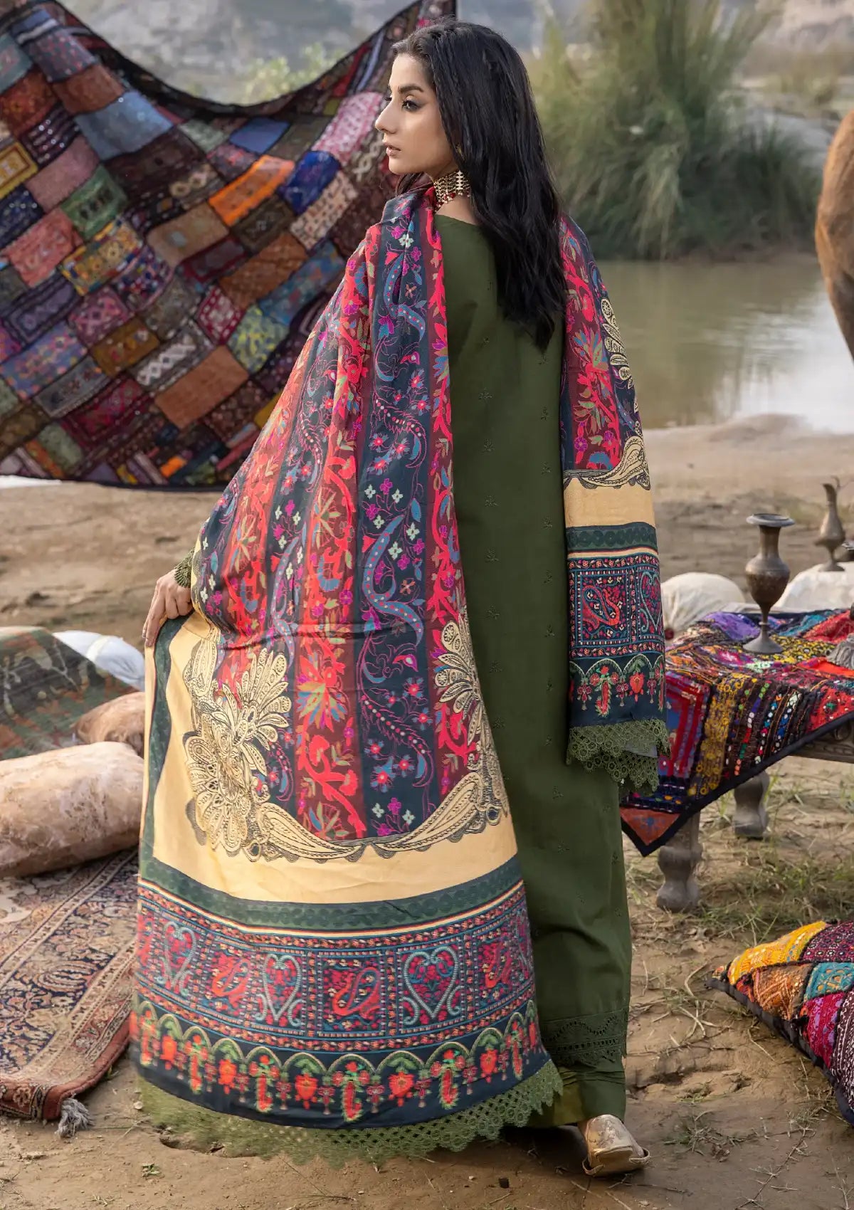 Saraab By Panache Emb Khaddar'23 A-09 - Mohsin Saeed Fabrics