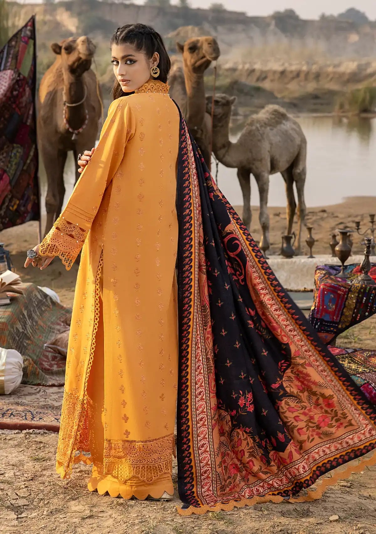 Saraab By Panache Emb Khaddar'23 A-07 - Mohsin Saeed Fabrics