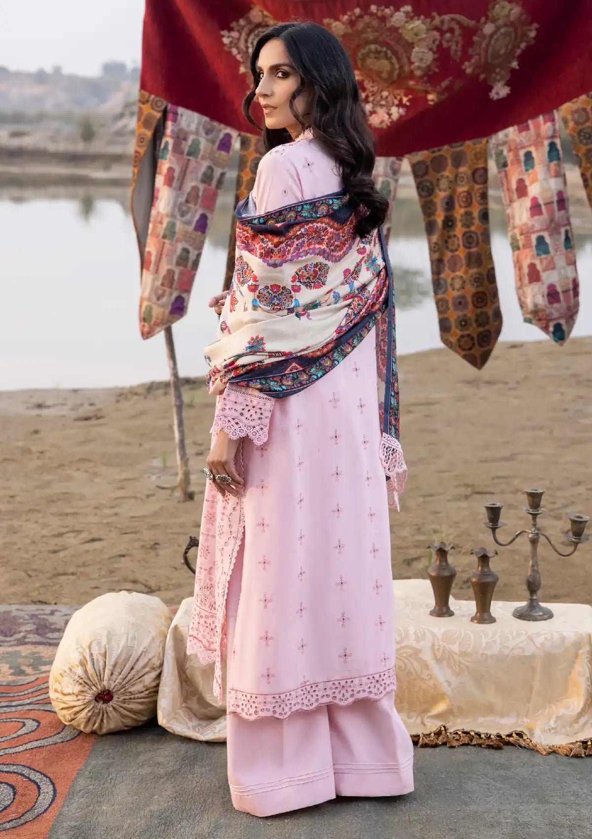 Saraab By Panache Emb Khaddar'23 A-08 - Mohsin Saeed Fabrics