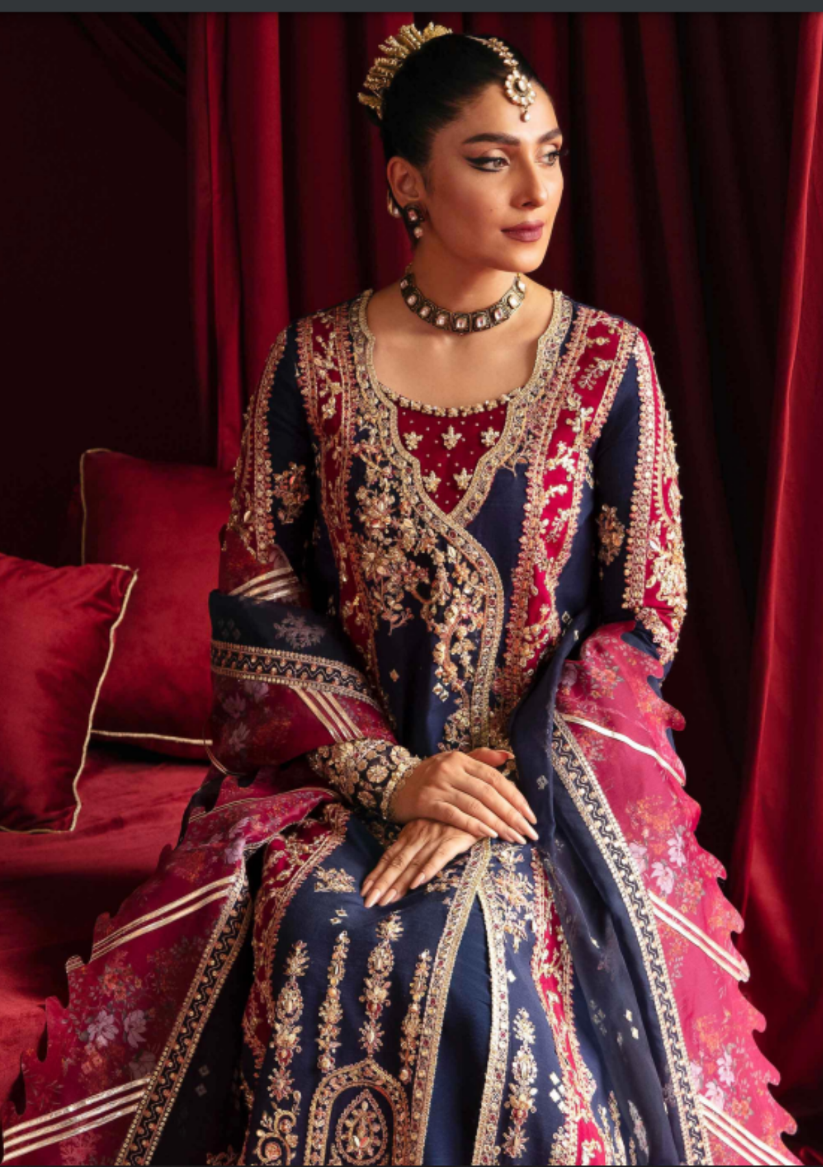 Qalamkar Heer Ranjha Formals'23 (Meherbano) HR-05 - Mohsin Saeed Fabrics