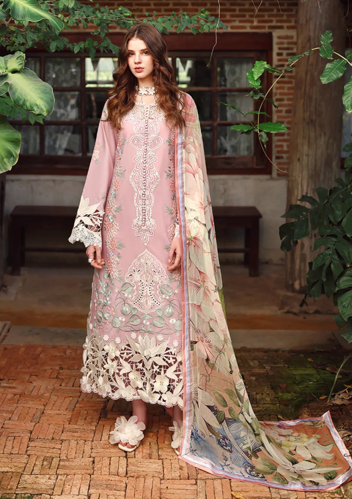 Hemline By Mushq Secret Garden Lawn'26 D-10 Secret Petals