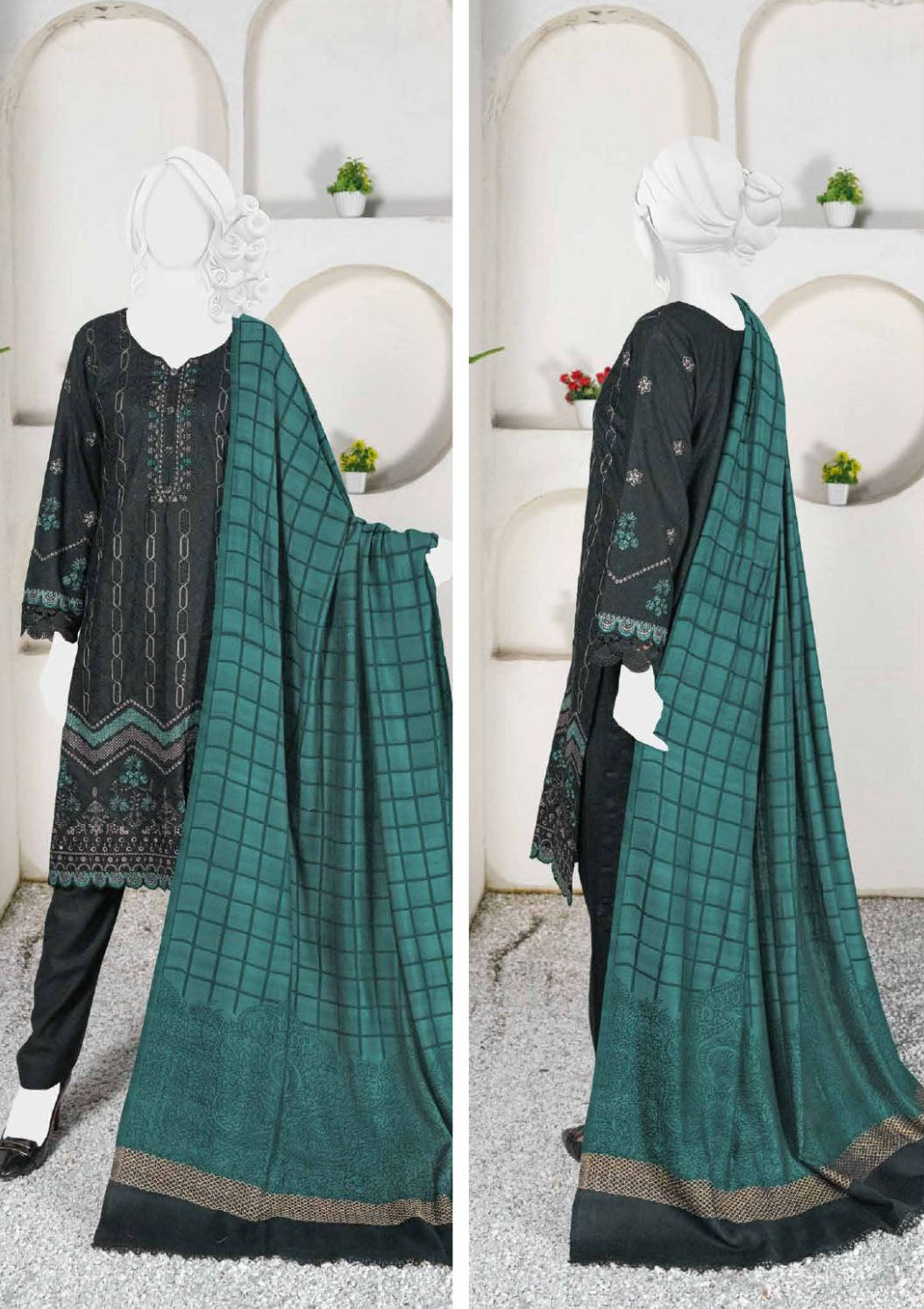 Sehra Emb Zari Peach'24 D-01