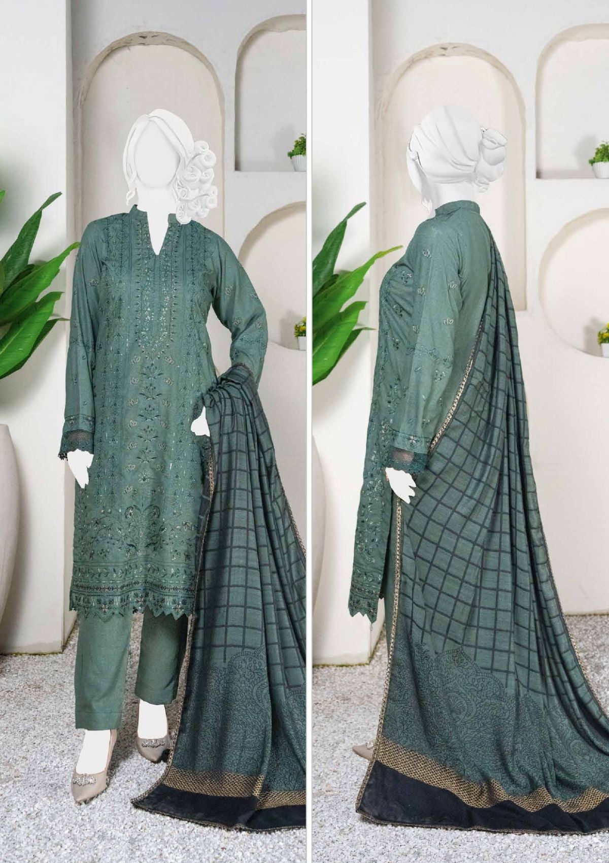 Sehra Emb Zari Peach'24 D-07