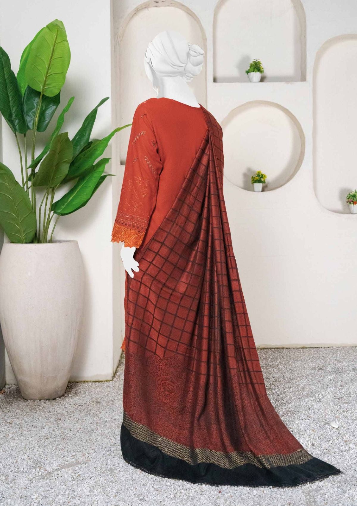 Sehra Emb Zari Peach'24 D-08