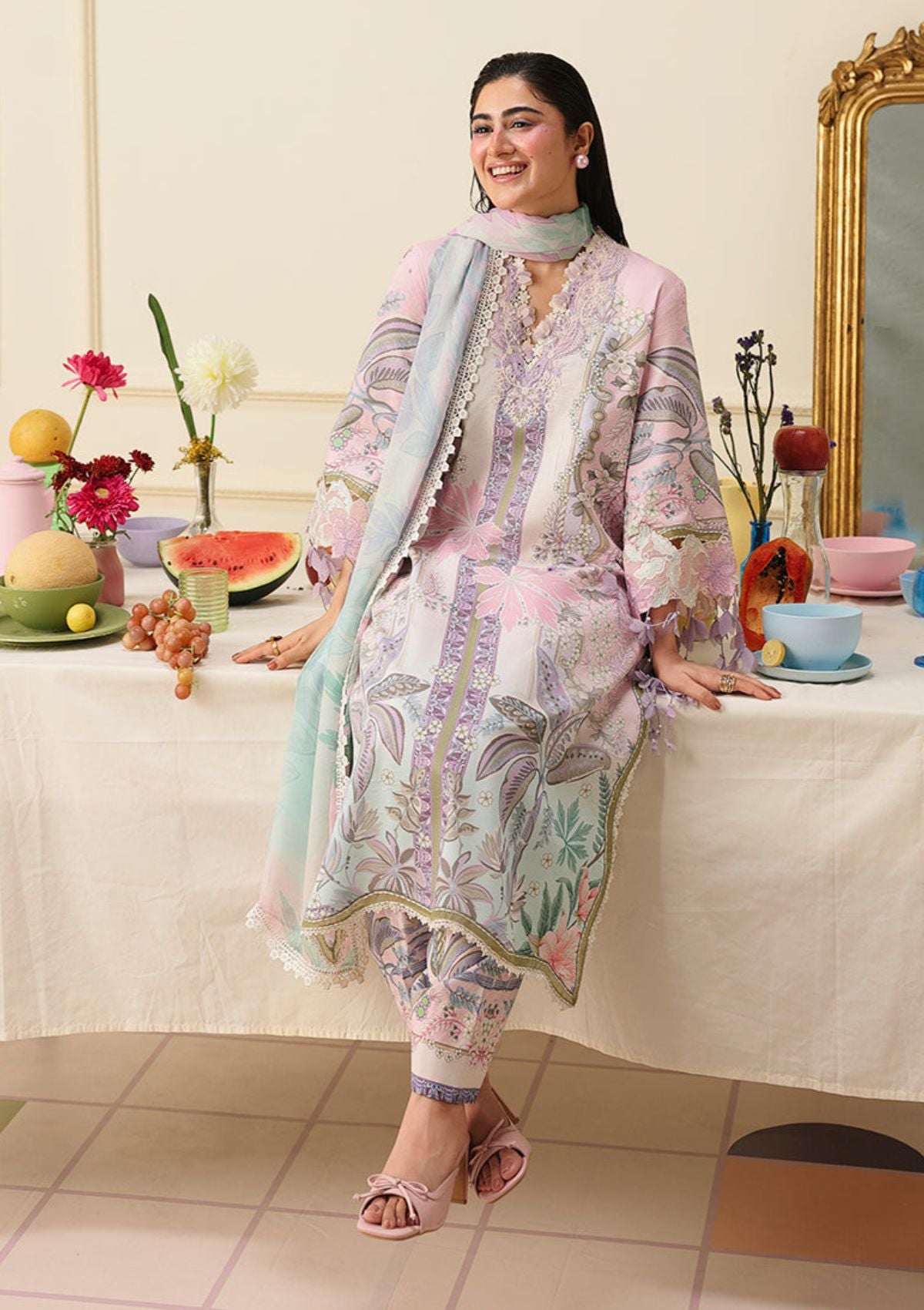Hemline By Mushq Solail Pirnts'26 D-302 Serena Bloom
