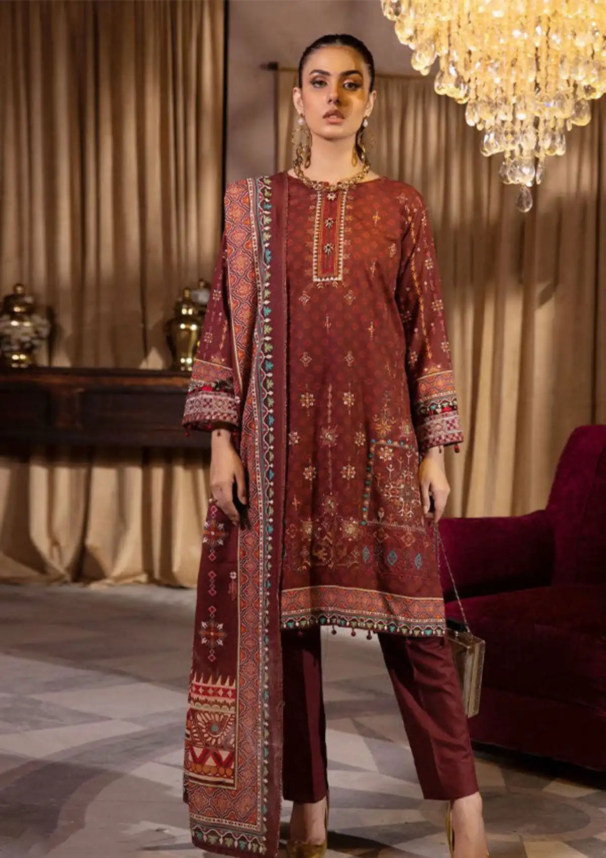 Shaista Aleena Khaddar'23 D-214 - Mohsin Saeed Fabrics