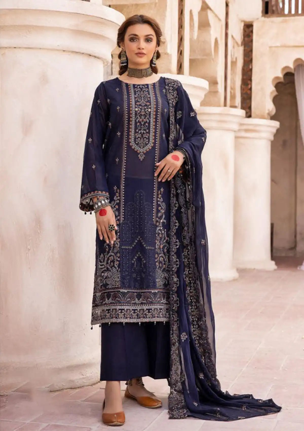 Shaista Festive Emb Lawn'24 D-511 - Mohsin Saeed Fabrics
