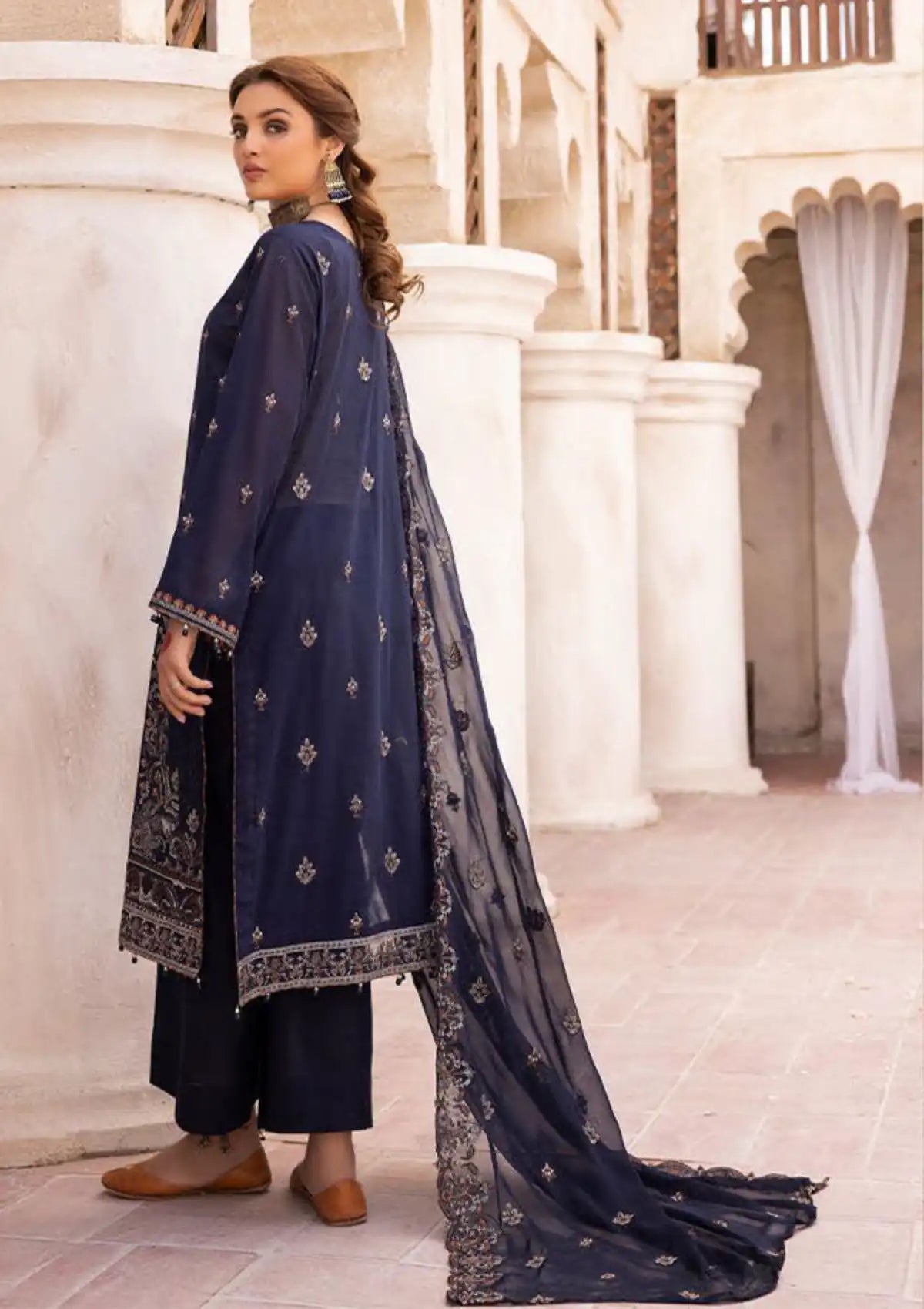 Shaista Festive Emb Lawn'24 D-511 - Mohsin Saeed Fabrics