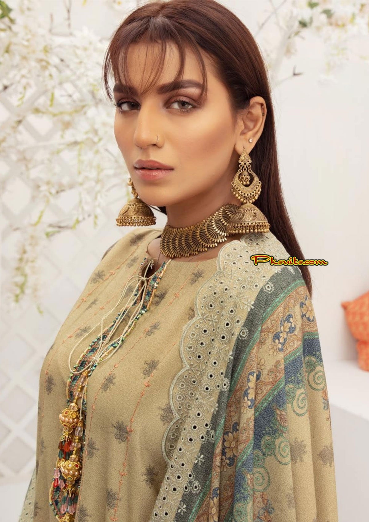 Shaista Handmade Dhanak'21 D-830 - Mohsin Saeed Fabrics