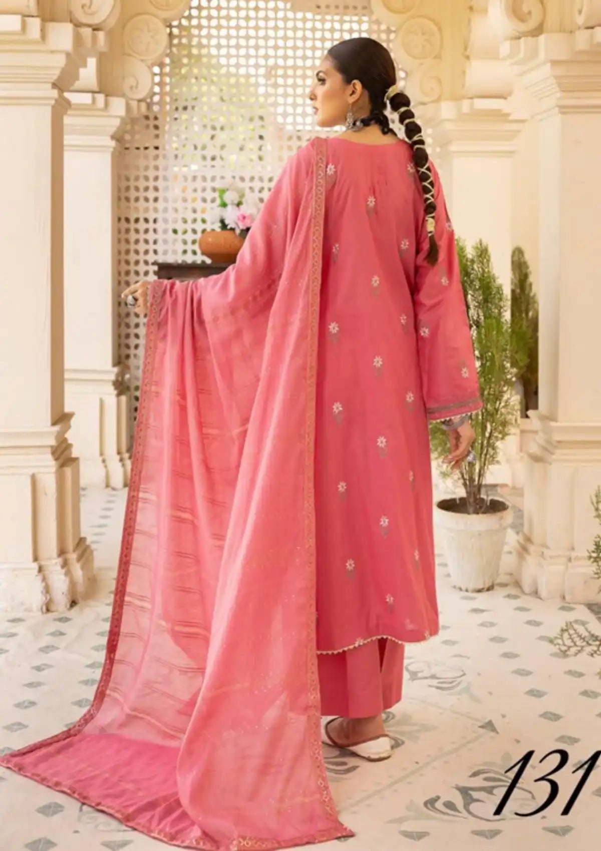 Shaista Luxury Emb Lawn'24 D-131 - Mohsin Saeed Fabrics
