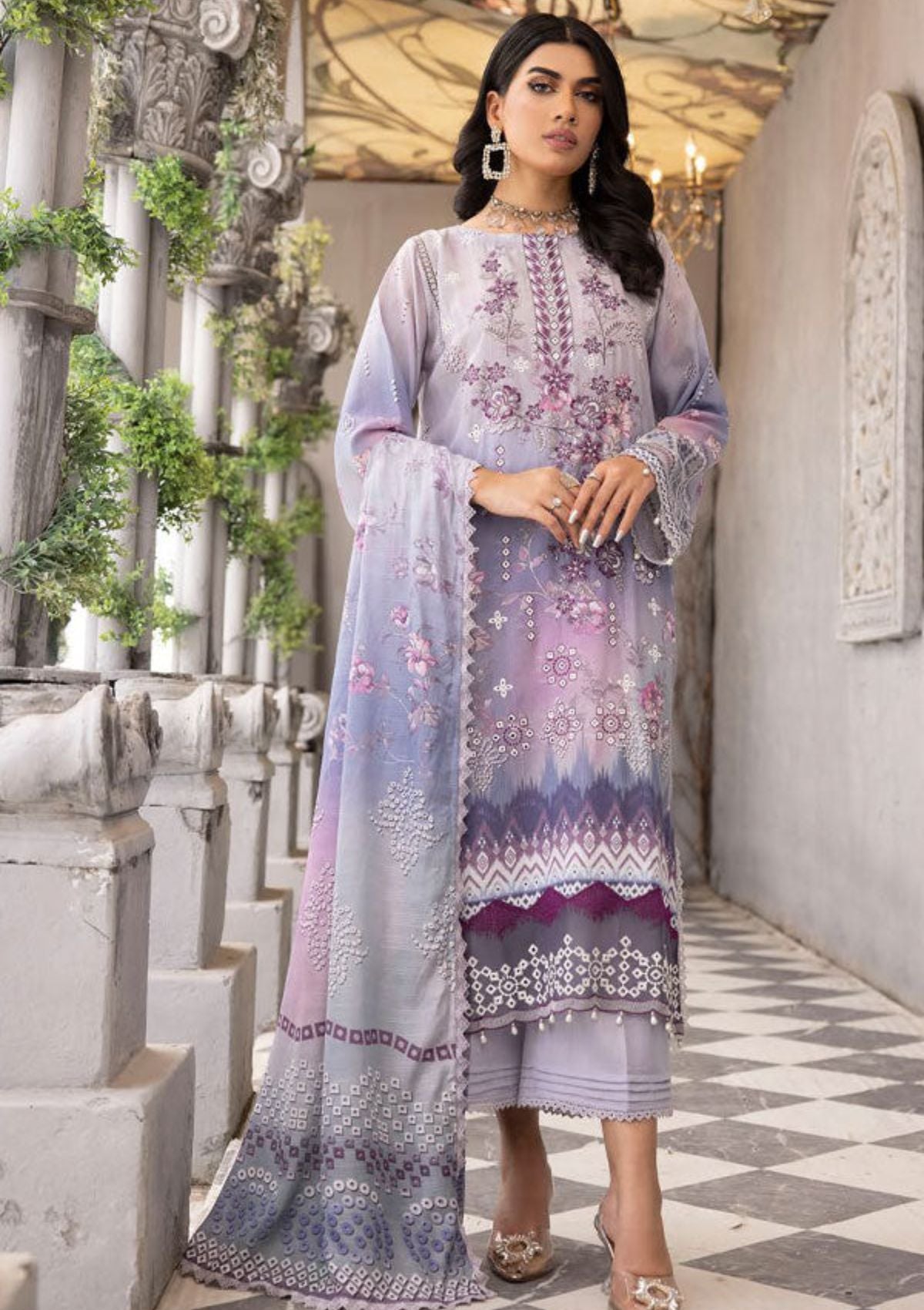 Shaista Maira Emb Karandi'23 D-180 - Mohsin Saeed Fabrics