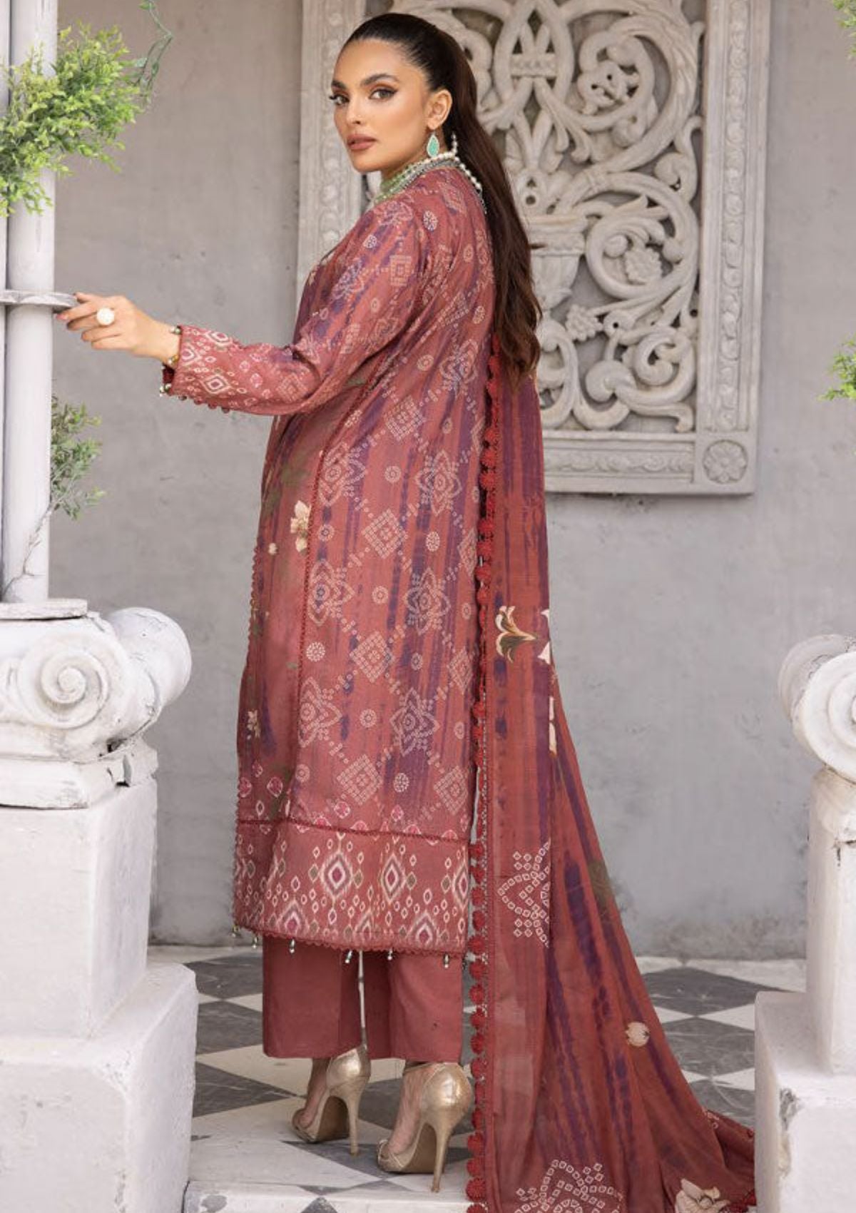 Shaista Maira Emb Karandi'23 D-185 - Mohsin Saeed Fabrics