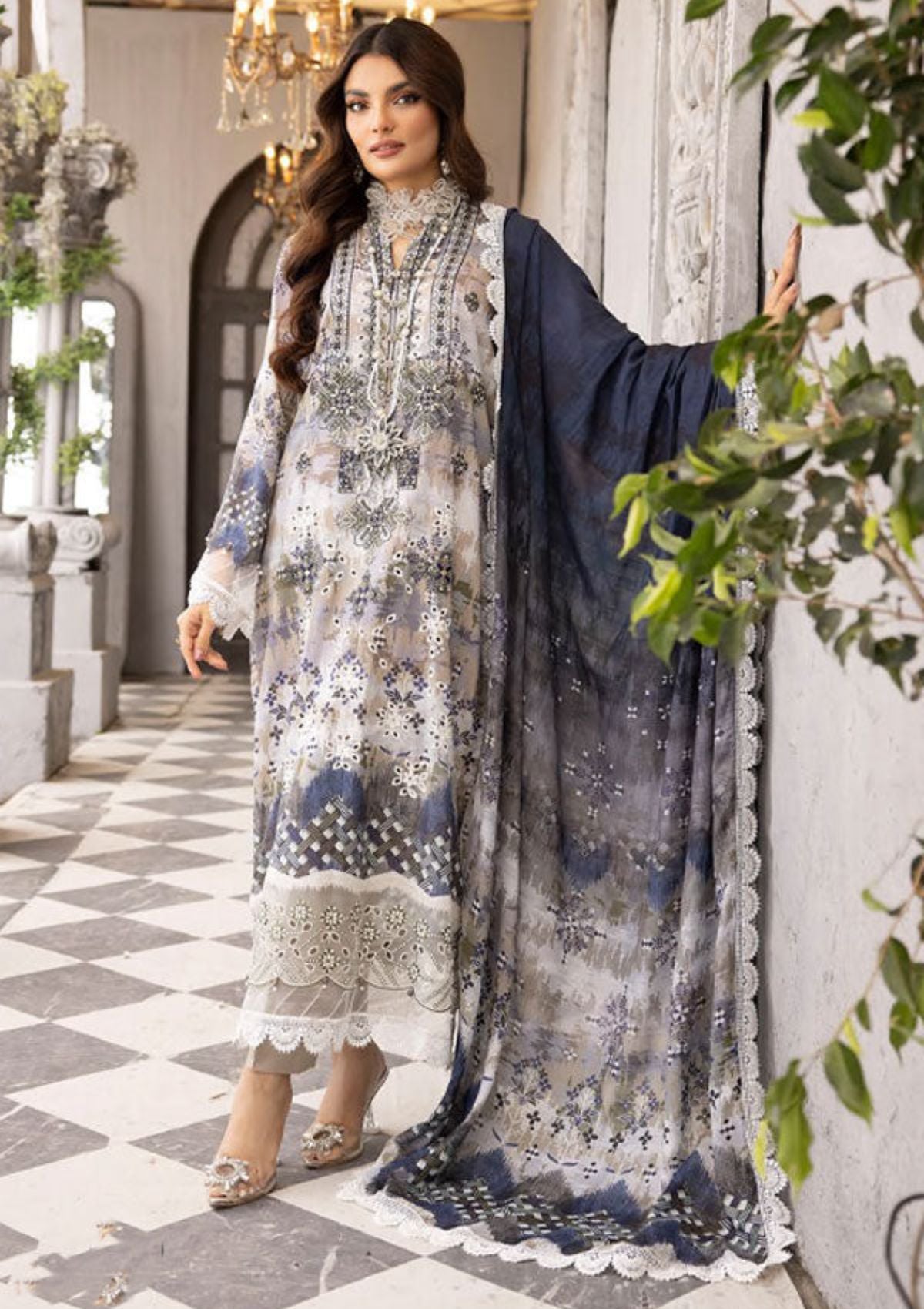 Shaista Maira Emb Karandi'23 D-188 - Mohsin Saeed Fabrics