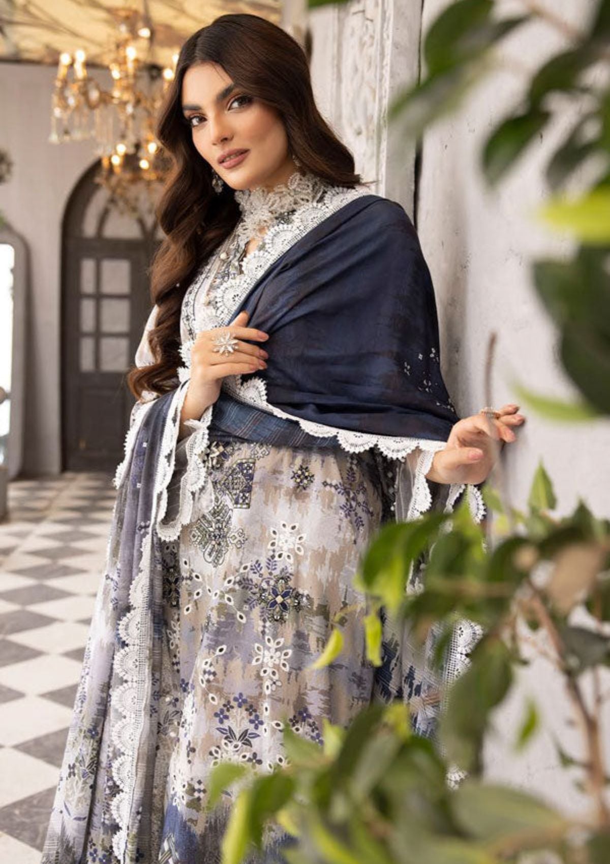 Shaista Maira Emb Karandi'23 D-188 - Mohsin Saeed Fabrics
